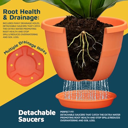 10 Inch Whiskey Barrel Planters Outdoor Pack of 10 (10 Count)