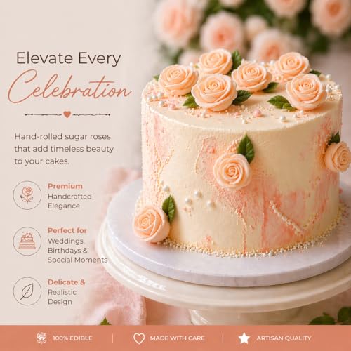 Edible Rose Topper (Peach)