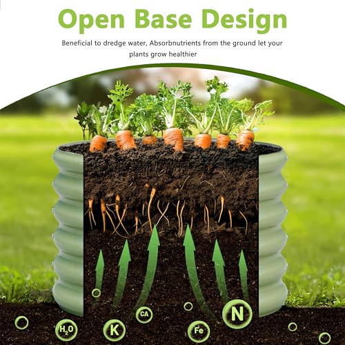 2PCS 2x2x1.5FT Galvanized Raised Garden Bed Kit (2x2x1.5(2PCS) / Green)