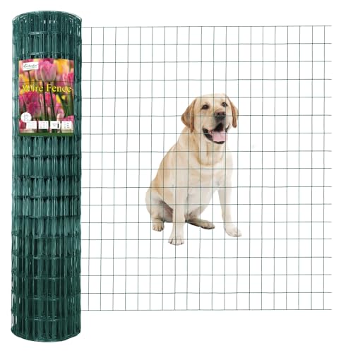 Green PVC Coated Welded Wire Fence 48" x 100' Roll (Green / 2''x3'' 16GA 48''x100')
