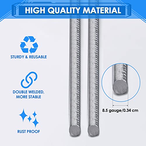 12 Pcs Heavy Duty Metal H Frame Yard Sign Wire Stakes 30'' x 10'' (12 Count)