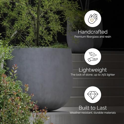 Mondo Round Indoor (Grey Stone / 13.6 in diam. x 12.1 in)
