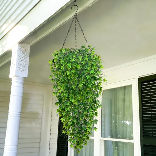 Artificial Hanging Ivy for Outdoors (Ivy / 4Pcs Plants)