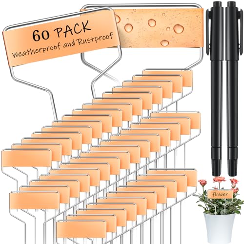 100 Pcs Metal Garden Tags Plant Labels (Copper / 4 Inch)