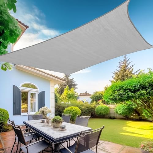 24'X24' Sun Shade Sail Gray Curved Rectangle (Gray / 2 4' X 2 4')