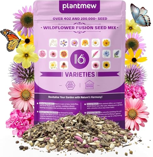 200 000+ Wildflower Seeds [4oz] 16 Variety Perennial Mix