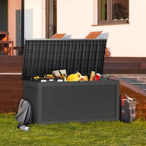 Outdoor Storage Box (Black / 320 Gallon)