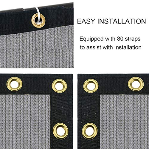 4 ft x 50 ft Privacy Screen Fence Heavy Duty Fence Cover Grey (4 ft X 50 ft / Gray)