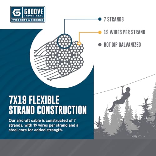 5 16’’ 7x19 Hot Dip Galvanized Aircraft Cable