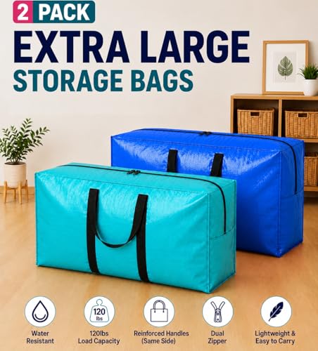 60 Gallon Extra Large Storage Bags Bins