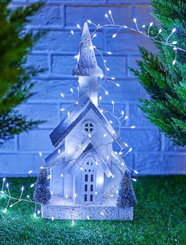 120 LED Solar Fairy Lights Outdoor Waterproof IP65 (Cool White / 9.8Ft)