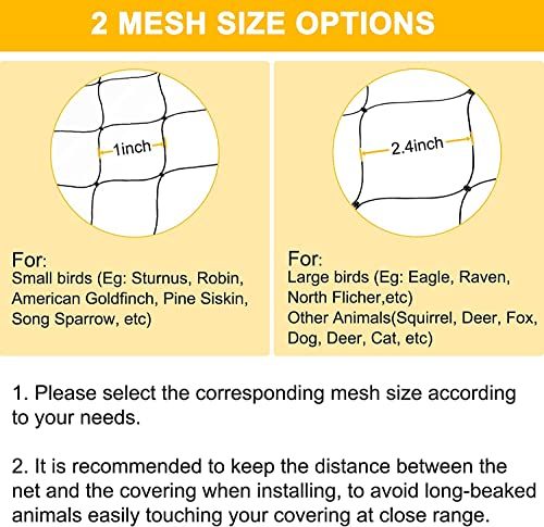 100'x100' Bird Netting for Chicken Coop (100'×100'-1'')