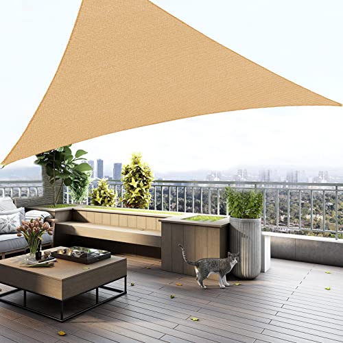 10'x10'x10' Sun Shade Sail Sand Curved Triangle (Sand / 1 0' X 1 0' X 1 0')