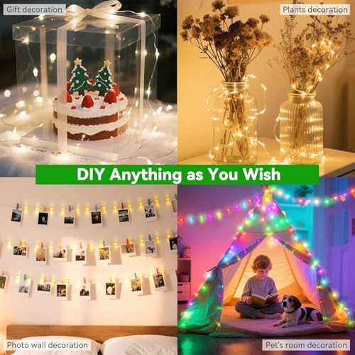 Fairy Lights 34 Colors Changing (Silvery Wire / 2 Pack 60LED/40FT)
