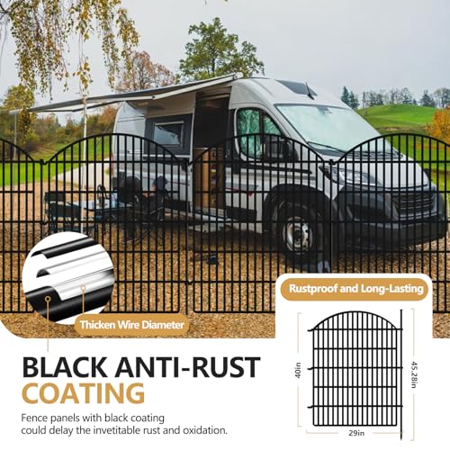 10 Panels Decorative Garden Fence (40in(H) X 24ft(L))