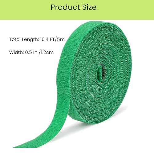 Plant Ties Hook and Loop Garden Tapes 1 (1/2 Inch x 32 Feet / Green)