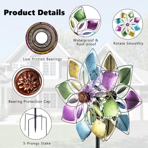 14”Outdoor Wind Spinner (13-Colorful)
