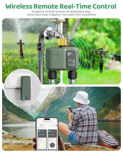 WiFi Water Timer 2 Zone for Garden Hose (2 Outlet In)