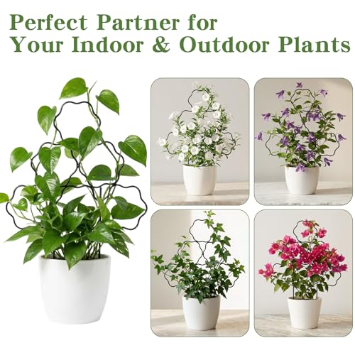 12 Pack Trellis for Climbing Plants Outdoor 15 Inch (Flower / 12 pack)