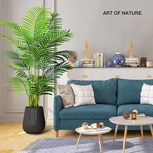 Garden 6ft Artificial Areca Palm Plant 2 Packs in Pot (6FT - 2 PACK)