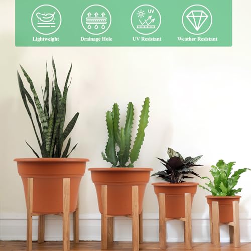Plant-Pots-Planters-Indoor-Outdoor, 6 inch 6 Pack Terracotta (6 Count)