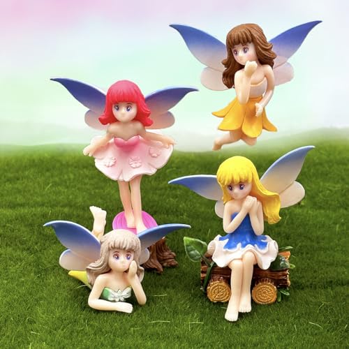 4Pcs Miniature Fairy Figurines