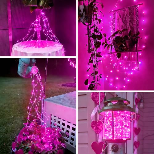 4 Pack Solar Fairy Lights (Pink / 4Pack*100LED)