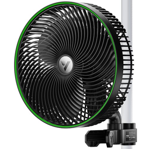 AeroWave E9 Grow Tent Auto Oscillating Clip Fan (9" Clip Fan-1 Pack)