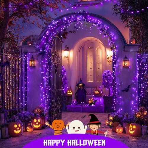 2 Pack Solar Halloween Lights (Purple / 100LED*2)