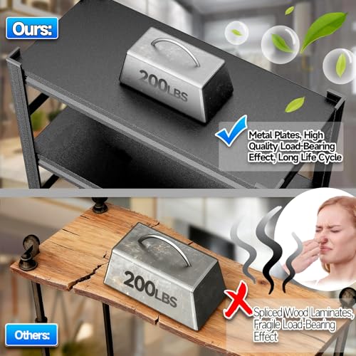 Book Shelf Metal Book Shelf (4-Tier 54''Hx16''Wx12''D)