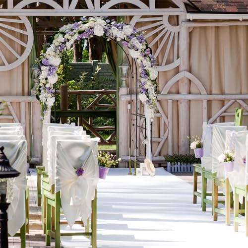Garden Arbor Arch Archway for Wedding Ceremony Party (Black / 83.9x55.1x22.8)