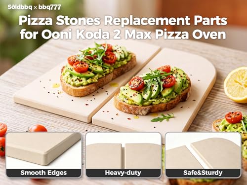 Cordierite Pizza Stone Replacement Parts for Ooni Koda 2 Max Outdoor Pizza Oven (for Ooni Koda 2 Max)