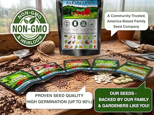 20 Vegetable Seeds Variety Pack 10 (20 Seed Packets: Garden Essentials)