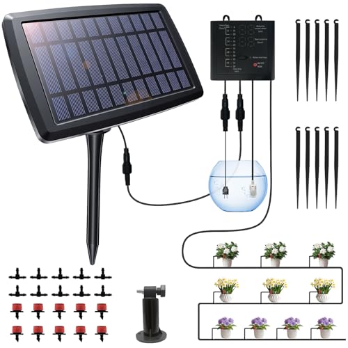 Solar Drip Irrigation System for Garden (Otd-10 pots-33FT / Red)