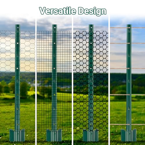 Metal Fence Posts 10 Pack (10 Count)