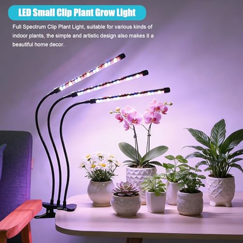 Indoor Plant Grow Light (Red+Blue+White-3 Head 1Pack)