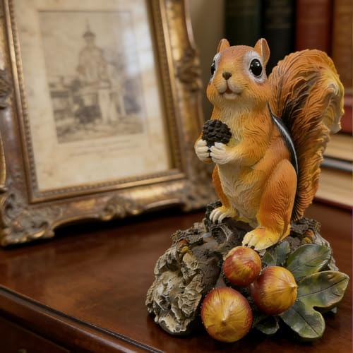 Squirrel Garden Statue Resin Outdoor Sculpture for Yard Patio Lawn Decor (Squirrel)