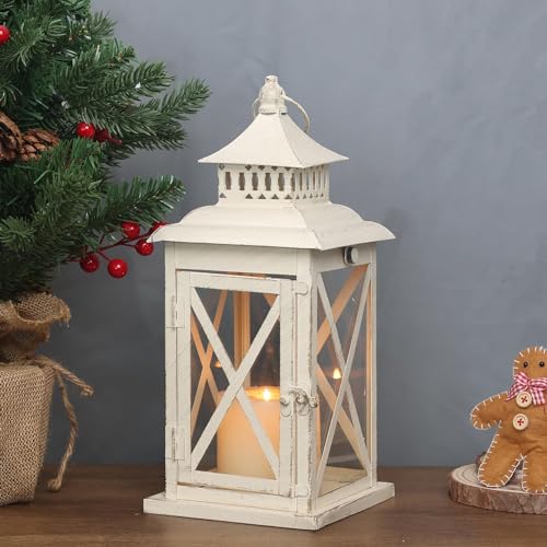 Lantern Decorative Indoor & Outdoor (Beige / 14.8'' / 1 Pc)