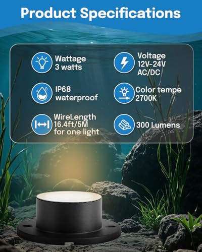 LED Underwater Pond Lights for Outdoor Pond Fountain