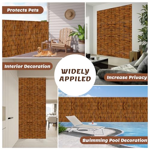 Natural Bamboo Reed Fencing Roll (98.4 Sq Ft)