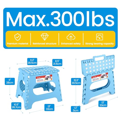 12 Pack 11 Inch Folding Step Stool (Blue / 11 Inch( Pack of 12))