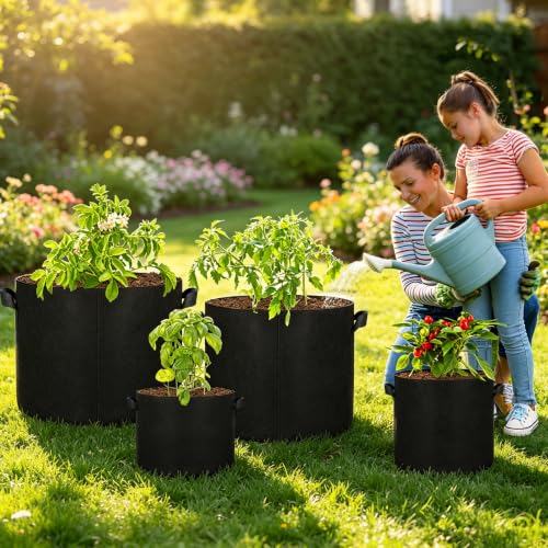 12 Pack 25 Gallon Grow Bags (12 Count)