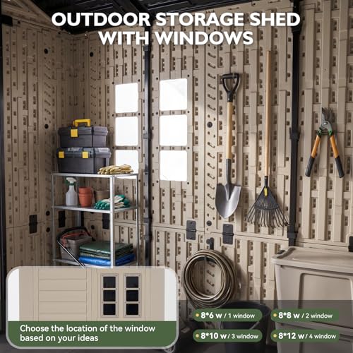 8x6 Ft Outdoor Storage Shed with Floor (8x6)