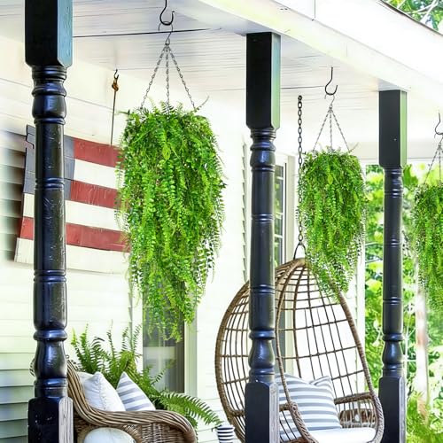 4Pcs Fake Ferns Fake Hanging Plants Artificial Ferns Vine Greenery (Ferns / 4Pcs Plants)