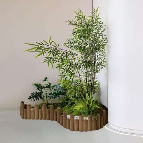 Wood Garden Edging (brown / 9.8x47in)