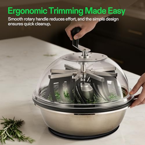 19" Bud Leaf Bowl Trimmer with Clear Dome (19 inch)