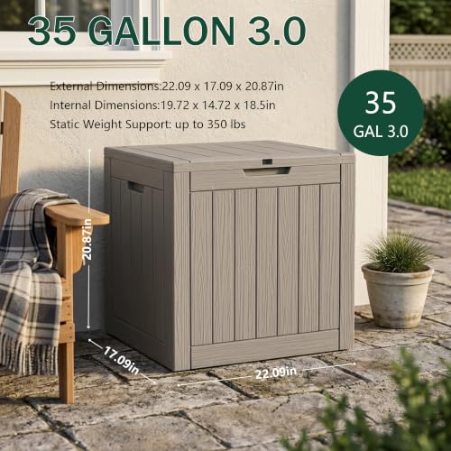 Outdoor Storage Box (Grey / 35 Gallon 3.0)