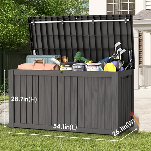 Outdoor Storage Box (Black / 180 Gallon)