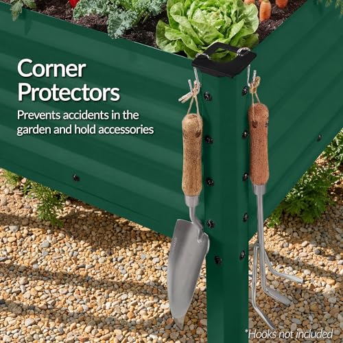 72x24x30in Non Toxic Galvanized Raised Garden Bed (72x24x30in / Dark Green)