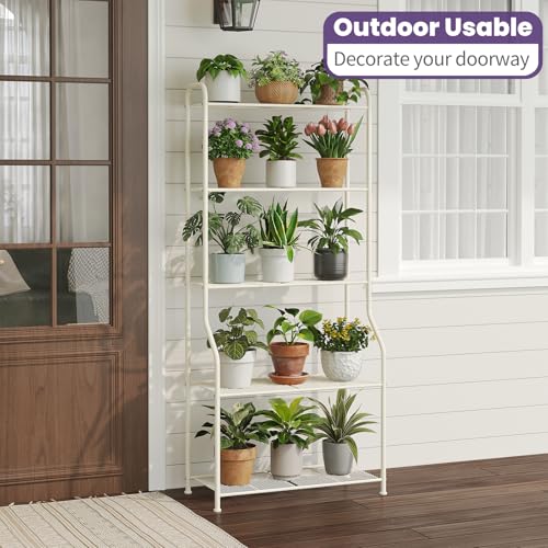 5 Tier Corner Plant Stand (Cream / 5 Tier)